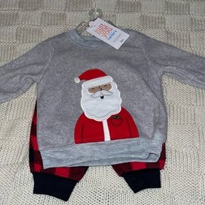 Carter's Just One You Santa Outfit red buffalo plaid